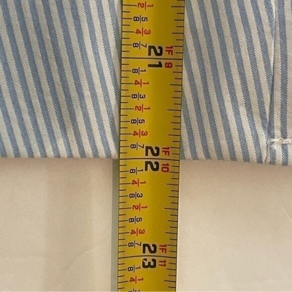 Tommy Hilfiger Blue White Pinstripe Cotton Prep Academia Blazer NWOT Size L - Picture 12 of 12